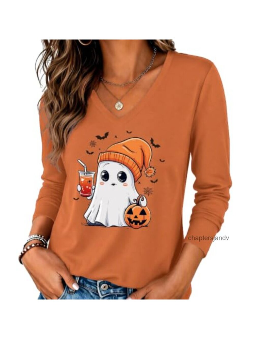 Zeagoo Long Sleeve V-Neck T-Shirt Casual Basic Top Fall Layering Tee
